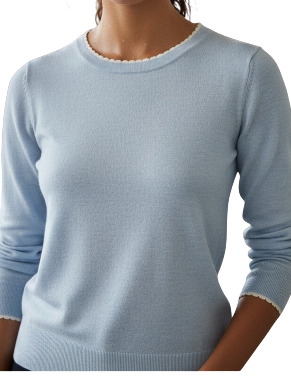 Light Blue Women's Crewneck Sweater Size Small - Picture 2 of 2